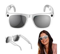 KFGISD, AI Real Time Multi Language Translation, With 1 Million Pixel HD Camera + Dual Speakers + Flash, For Travel, Music, Bluetooth,Smart Glasses(Parent,Black)