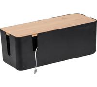 KFGISD, And Cover For TV Wires Under Desk Power Strip Box For Organizing Computer Extension Lead Cable Ti ,Cable Storage Box(Black)