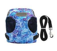 KFGISD, And Lead Dog Harness Vest Collar With Leash Set Harness Adjustable Cat Reflective For Puppy Small Medium Large Dog Blue L,Dog Carrier(Blue,XL)