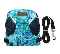 KFGISD, And Lead Dog Harness Vest Collar With Leash Set Harness Adjustable Cat Reflective For Puppy Small Medium Large Dog Blue L,Dog Carrier(Green,M)