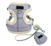 KFGISD, And Leash Blue Soft Pet Dog Harnesses Vest No Pull Adjustable Puppy Cat Harness Leash Set For Small Medium Dogs Coat M,Dog Carrier(M)