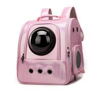 KFGISD, Backpack Airline Approved with Space Capsule Bubble for for Cats Puppy for Outdoor Travel Hiking Pet Supplies,Pet Backpacks(Pink)