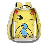 KFGISD, Backpack Bubble Carrying Bag for Small Medium Dogs Cats Hiking Backpack Airline Approved Travel Carrier,Pet Backpacks(Yellow)