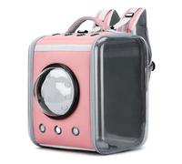 KFGISD, Backpack for Large Cat and Small Puppy, Space Capsule Bubble Window Outdoor Large Capacity Carrier,Pink,Pet Backpacks