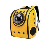 KFGISD, Backpack Small Dogs Cat Bag Ventilated Safety Strap Buckle for Hiking Travel Camping Outdoor,Yellow,Pet Backpacks