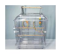KFGISD, bird cages Acrylic Bird Cage Pet Products Flight Cage Small Bird Breeding Birdcages Clear Bird House Carrier,Bird Cages(B)