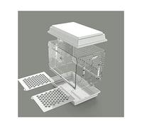 KFGISD, bird cages Acrylic Birdcages Creative Bird Carriers Portable Bird House Large Bird House Carrier Square Flight Cage,Bird Cages(White)