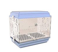 KFGISD, bird cages Acrylic Birdcages Creative Bird Carriers Portable Bird House Large Bird House Carrier Square Flight Cage,Bird Cages(Blue)