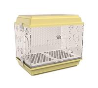 KFGISD, bird cages Acrylic Birdcages Creative Bird Carriers Portable Bird House Large Bird House Carrier Square Flight Cage,Bird Cages(Yellow)