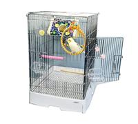 KFGISD, bird cages Large Bird Cage Acrylic Flight Cage Square Birdcages Small And Medium Birds Bird Carriers,Bird Cages(Stainless Steel Large)
