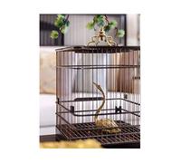 KFGISD, bird cages Square Ebony Bird Cage Large Vintage Birdcages Hanging Bird Carriers Portable Flight Cage Creative Bird,Bird Cages(Option 2)