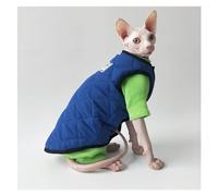 KFGISD, Bottoming Shirt With Vest Warm Cat Suit, Suitable For Sphynx, Etc. ，Cat Clothing(Green+blue vest,M)