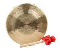 KFGISD, Brass Hand gong cymbal Portable Brass gong Percussion Instrument with Two Playing Hammers Suitable for Church Opera Orchestra,Gongs(35cm)
