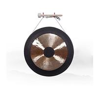 KFGISD, Brass Hand gong with Black Edge 40cm Brass gong with Round Hammer for Percussion Instrument of Church Opera orchestramini gong,Gongs(1,60cm)