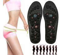 KFGISD, Breathable Slimming Insole for Men/Women, Acupressure Magnetic Massage Therapy Insoles, Feet Reflexology Therapy Insole for Pain Relief,Shoe Insoles(2 Pair,M)