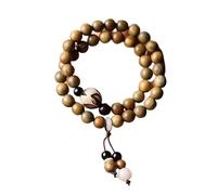 KFGISD, Buddhist Prayer Beads Bracelet,bead bracelet,Prayer Beads,8Mm Green Sandalwood Double Circle Beaded Bracelet,Buddhist Prayer Beads