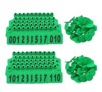 KFGISD, Cattle Ear T001-100 -901-1000 Number, Horses, Pigs, Goats and Sheep Farm Animals 701-800 Blue/Red/.901-1000,Livestock tag(Green,101 200)