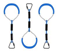 KFGISD, Children's Color Rings Outdoor Sports Aerial Climbing Ninja Suit Park Picnic Toys Children Birthday Gifts Summer Play Props ,Gymnastics Rings(Blu)
