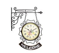 KFGISD, Classic Double Sided Wall Clock,Retro Clock Outdoor Garden Indoor for Garden/Patio/Yard,Double Sided Wall Clock