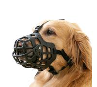 KFGISD, Comfort Fit Adjustable Breathable Soft Dog Muzzle,With Extra Soft Padding,With Strong Plastic Muzzle Basket,Dog Muzzle Cover(L)