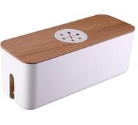 KFGISD, - Conceal and Organize Cables with Lid - Large Capacity Storage Case ,Cable Storage Box(White,L)
