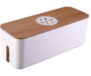 KFGISD, - Conceal and Organize Cables with Lid - Large Capacity Storage Case ,Cable Storage Box(White,XL)