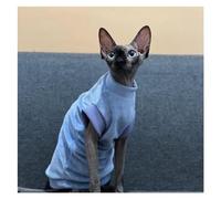KFGISD, Cotton Velvet Elastic With Velvet Cat Clothes, Sphynx And Other Invisible Cat Clothes ，Cat Clothing(Blue vest,XS)