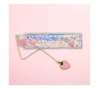 KFGISD, Creative Cartoon Bookmark Cute Girl Cherry Flower Quicksand Plastic Ruler Measuring Straight Ruler Gift Stationery Set,Rulers(B1)