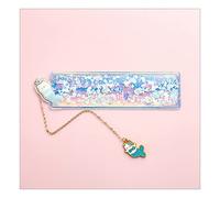 KFGISD, Creative Cartoon Bookmark Cute Girl Cherry Flower Quicksand Plastic Ruler Measuring Straight Ruler Gift Stationery Set,Rulers(C2)
