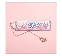 KFGISD, Creative Cartoon Bookmark Cute Girl Cherry Flower Quicksand Plastic Ruler Measuring Straight Ruler Gift Stationery Set,Rulers(C1)