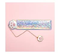 KFGISD, Creative Cartoon Bookmark Cute Girl Cherry Flower Quicksand Plastic Ruler Measuring Straight Ruler Gift Stationery Set,Rulers(A2)