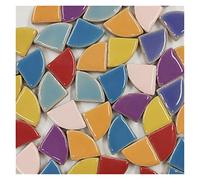 KFGISD, Creative Ceramic Mosaic Tiles DIY Hobbies Craft Art Handmade Decorative Materials Various Mixes Irregular Mini Mosaic Tile 100g,Mosaic Tiles(L)