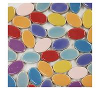 KFGISD, Creative Ceramic Mosaic Tiles DIY Hobbies Craft Art Handmade Decorative Materials Various Mixes Irregular Mini Mosaic Tile 100g,Mosaic Tiles(S)