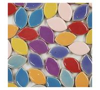 KFGISD, Creative Ceramic Mosaic Tiles DIY Hobbies Craft Art Handmade Decorative Materials Various Mixes Irregular Mini Mosaic Tile 100g,Mosaic Tiles(N)