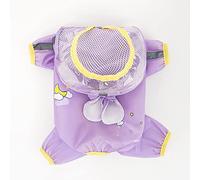 KFGISD, Cute Print Dog Raincoat Reflective Dog Raincoat Waterproof Clothes Rain Cape Pet Products for,Rain Coat for Dogs(Purple,M)