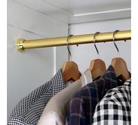 KFGISD, Cuttable Metal Closet Bar, Garment Organizer Rack Space Saving, Clothing Store/Bathroom/Laundry Room Valet Rod,Wardrobe Hanging Rods(60cm(23 5/8") Length)