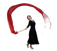 KFGISD, Dance Streamer,Silk Ribbon Throw Streamer with Rods Red color real Silk Ribbon Streamer,Dance Ribbons(400x25cm)