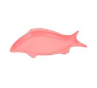 KFGISD, Divided Dinner Plates,The Diet Control Plate,Dinner Plates, Cutlery Tray Fish Shaped Dish Snack Storage Platter Appetizer,Plates(Pink)