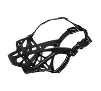 KFGISD, Dog Allows Panting,Drinking And Training,With Strong Plastic Muzzle Basket,Prevent Eating Biting Chewing Dog Mouth Guard Cover,Dog Muzzle Cover(Black,XL)