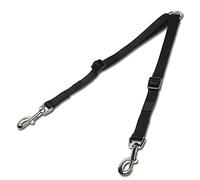 KFGISD, Dog Lead Splitter Pink Nylon Adjustable Double Dog Leash Running No Tangle Dog Walking Lead Leash Trainer Dogs Splitter Lead L,Dog Traction Leash(Black,M)