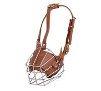 KFGISD, Dog Muzzle Wire Basket,Breathable,Adjustable,Humane Design,Allows Panting,Large Breathing Hole,Resistant To Abrasion,Dog Muzzle Cover(Brown,M)