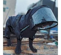 KFGISD, Dog Raincoat Summer Thin Jumpsuit Raincoat for Dogs Pet Cloak Small Medium Dog Teddy Waterproof Jacket,Rain Coat for Dogs(Black,M)