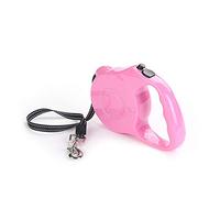 KFGISD, Dog Retractable Lead Leash 5M Durable Dog Leash Automatic Retractable Nylon Dog Lead Extending Puppy Walking Leads,Dog Traction Leash(Pink)