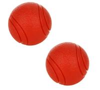KFGISD, Dog Toys Rubber Ball Bite Resistant Ball Toy For Dogs Puppy Teddy Pitbull Solid Ball Pet Supplies 2Pcs Red S ，Dog Toys(Red S)
