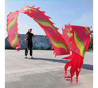 KFGISD, Dragon Dance Ribbon - Washable Silk Dragon Ribbon Dancer, Practice Flinging Poi for Park Playing, Interesting Colorful,Dance Ribbons