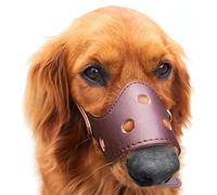 KFGISD, Durable With Strong Muzzle Basket,Dog Allows Panting,Drinking And Training,Suitable For Outing,Walking And Other Activities,Dog Muzzle Cover(Brown,L)