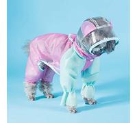 KFGISD, Four Legged Dog Raincoat Can Cut Small Puppy Clothes All Inclusive Waterproof Four-Season Pet Clothes,Rain Coat for Dogs(Pink,XL)
