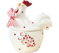 KFGISD, Glass Storage Jars - Embossed Pastoral Salt Jars Set, Porcelain Spice Jars With Spoon And Lid, Kitchen Storage Sugar Pots,-Floral-12.5 * 10.7 * 8.3cm,Storage Jars