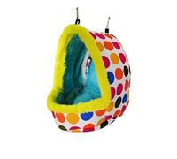 KFGISD, Hammock For Hamsters Pet Bird Parrot Nest House Hanging Bed Warm Hammock Cage Hut Tent Bed Hanging Cave Hamster Sleeping Bag M,Birdhouse(M)