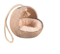 KFGISD, Hamster Hammock Small Pet Coconut Cages Pet Cage For Hamster Guinea Pig Squirrel Wooden House,Birdhouse(C)
